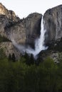 Yosemite Falls seen from Yosemite Valley in the morning, California Royalty Free Stock Photo