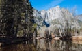 Yosemite Falls from Swinging Bridge Winter