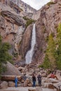 Yosemite Falls Waterfall and Landscape Scene