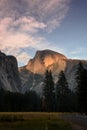 Yosemite half dome at sunset