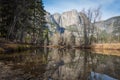 Yosemite lake with reflection Royalty Free Stock Photo