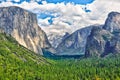 Yosemite landscape with Half Dome and El Capitan