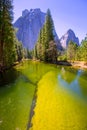 Yosemite Merced River and Half Dome in California