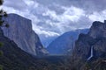 Yosemite National Park, Famous Tunnel View of El Capitan and Nevada Falls, Sierra Nevada, UNESCO World Heritage Site, California