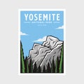 Yosemite National Park poster illustration design