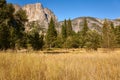 Yosemite National Park Bridalveil Water falls in the early autumn months Royalty Free Stock Photo