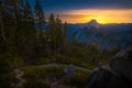 Yosemite National Park Sunrise Glacier Point Royalty Free Stock Photo