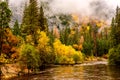 Yosemite National Park Valley and Merced River at autumn Royalty Free Stock Photo