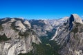 Yosemite National Park, view of Half Dome from Glacier Point at dusk Royalty Free Stock Photo