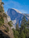 Yosemite national park, Waterfalls. El Capitan cliffs and granite rocky landscapes, giant sequoia and muir forest grove Royalty Free Stock Photo