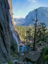 Yosemite national park, Waterfalls. El Capitan cliffs and granite rocky landscapes, giant sequoia and muir forest grove Royalty Free Stock Photo