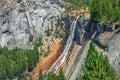 Yosemite Nevada Fall waterfall close up