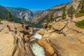 Yosemite Nevada Fall waterfall people