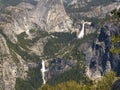 Yosemite: Nevada & Vernal Falls, close Royalty Free Stock Photo