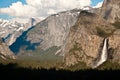 Yosemite park in california, beutifull spring waterfall Royalty Free Stock Photo