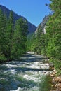 Yosemite river In summer On A Clear Day