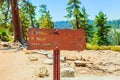 Yosemite Sentinel Dome road sign Royalty Free Stock Photo
