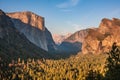 Yosemite sunset view Royalty Free Stock Photo