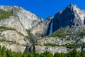 Yosemite Upper and Lower Falls in the Yosemite National Park, California, USA Royalty Free Stock Photo