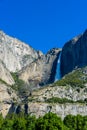 Yosemite Upper And Lower Falls In The Yosemite National Park, California, USA
