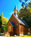 Yosemite Valley Chapel, California USA Royalty Free Stock Photo