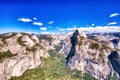 Yosemite Valley with Half Dome during a Sunny Day, View from Glacier Point, Yosemite National Park Royalty Free Stock Photo