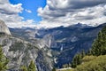 The Yosemite Valley and Navada Fall Royalty Free Stock Photo