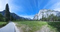 Yosemite Valley Panorama, National Park in California Royalty Free Stock Photo