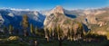 Yosemite valley from panorama trail Royalty Free Stock Photo