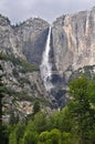 Yosemite View with water fall Royalty Free Stock Photo