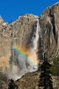 Yosemite Waterfall Winter time Royalty Free Stock Photo