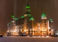 Russia, Yoshkar-Ola night view of the illuminated Republican Puppet Theater