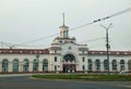 Yoshkar-Ola, Republic of Mari El, Russia - 08.20.2021. Railway station building