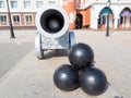 Front view of Tsar Cannon in Yoshkar-Ola city