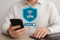 VPN Technology Secure Connection: Protecting Privacy and Cyber ??Security Royalty Free Stock Photo
