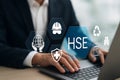 Promoting Workplace Safety: A Modern Approach to HSE with Technology Integration Royalty Free Stock Photo