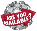 Are You Available Question Clocks Schedule Meeting Request Time