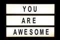 You are awesome hanging light box