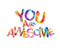 You are awesome. Triangular letters