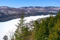 Winter in the Laurentides mountains Royalty Free Stock Photo