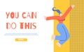 You Can Do This Motivation Landing Page Flat Style
