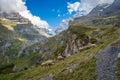 Spectacular views in the valley called Kiental Berner Oberland, Switzerland