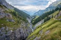 Spectacular views in the valley called Kiental Berner Oberland, Switzerland