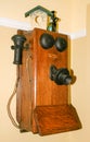 Old telephone at Saint-Mathieu village