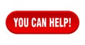 you can help button Royalty Free Stock Photo