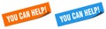 you can help sticker. you can help sign set. Royalty Free Stock Photo