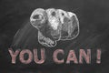 You can. Inspirational motivational quote Royalty Free Stock Photo