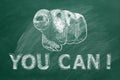 You can. Inspirational motivational quote Royalty Free Stock Photo