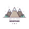 You can move mountains. Vector illustration of mountains.