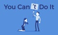 You Can Not Do It Poster, Man And Woman